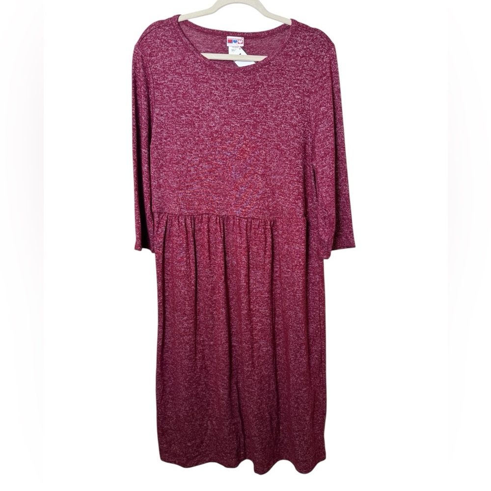 American Sweetheart Medium Elegant Maroon Midi Dress